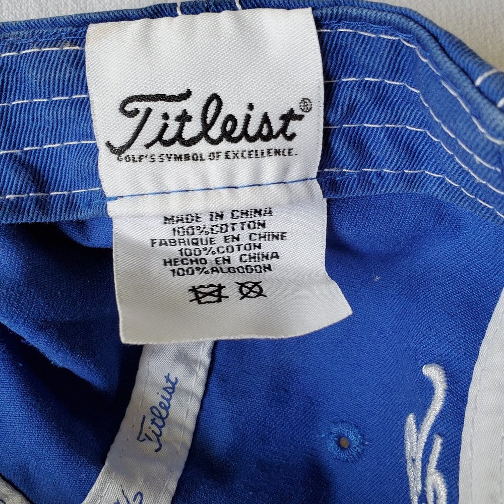 Titleist Blue Canvas Cap FJ Pro V1 Adjustable Hat - Picture 9 of 11